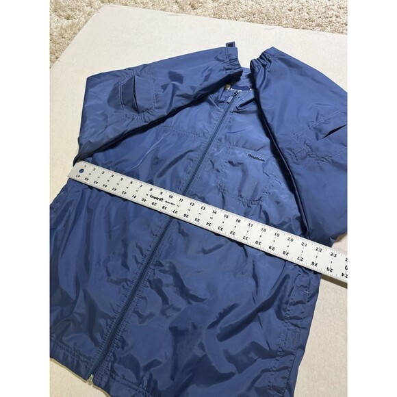 Vintage Reebok Windbreaker Jacket Large Blue 90’s Retro Full Zip Winter Casual - Picture 6 of 9